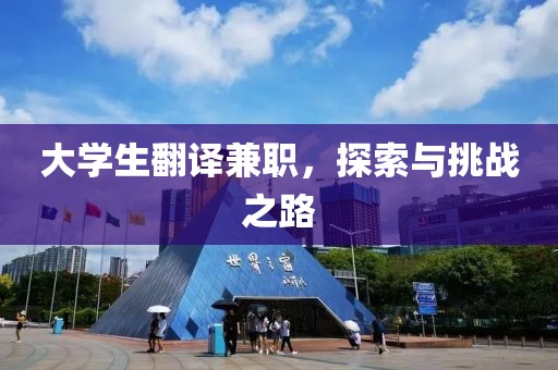 大学生翻译兼职，探索与挑战之路