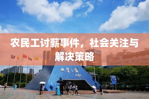 农民工讨薪事件，社会关注与解决策略