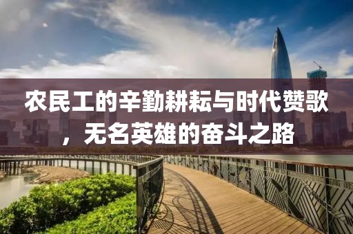 农民工的辛勤耕耘与时代赞歌，无名英雄的奋斗之路