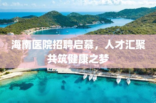 海南医院招聘启幕，人才汇聚共筑健康之梦