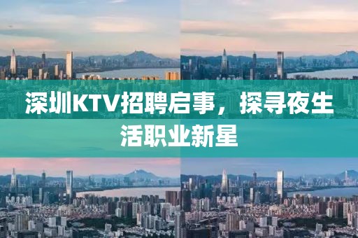 深圳KTV招聘启事，探寻夜生活职业新星