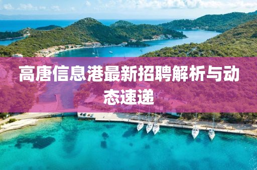 高唐信息港最新招聘解析与动态速递