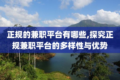 正规的兼职平台有哪些,探究正规兼职平台的多样性与优势